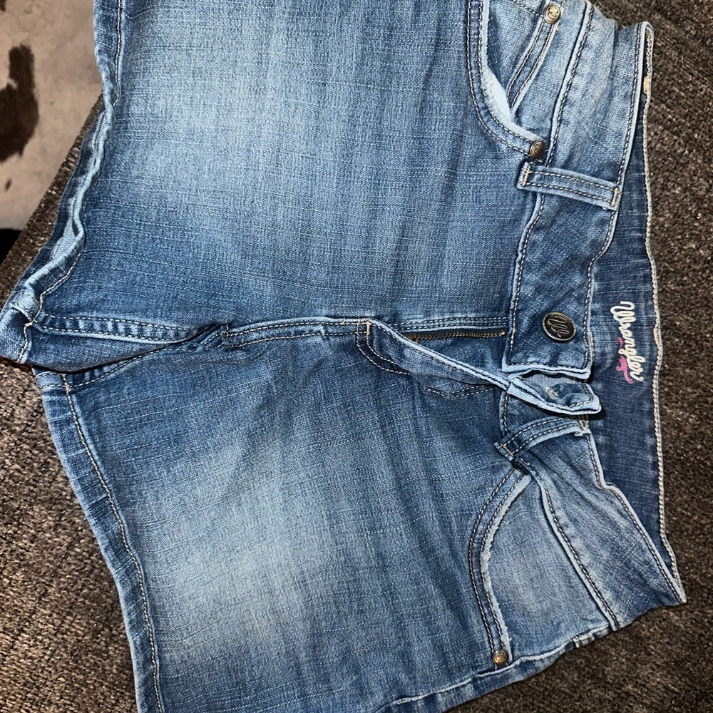 Wrangler Light Blue Denim Jean Shorts